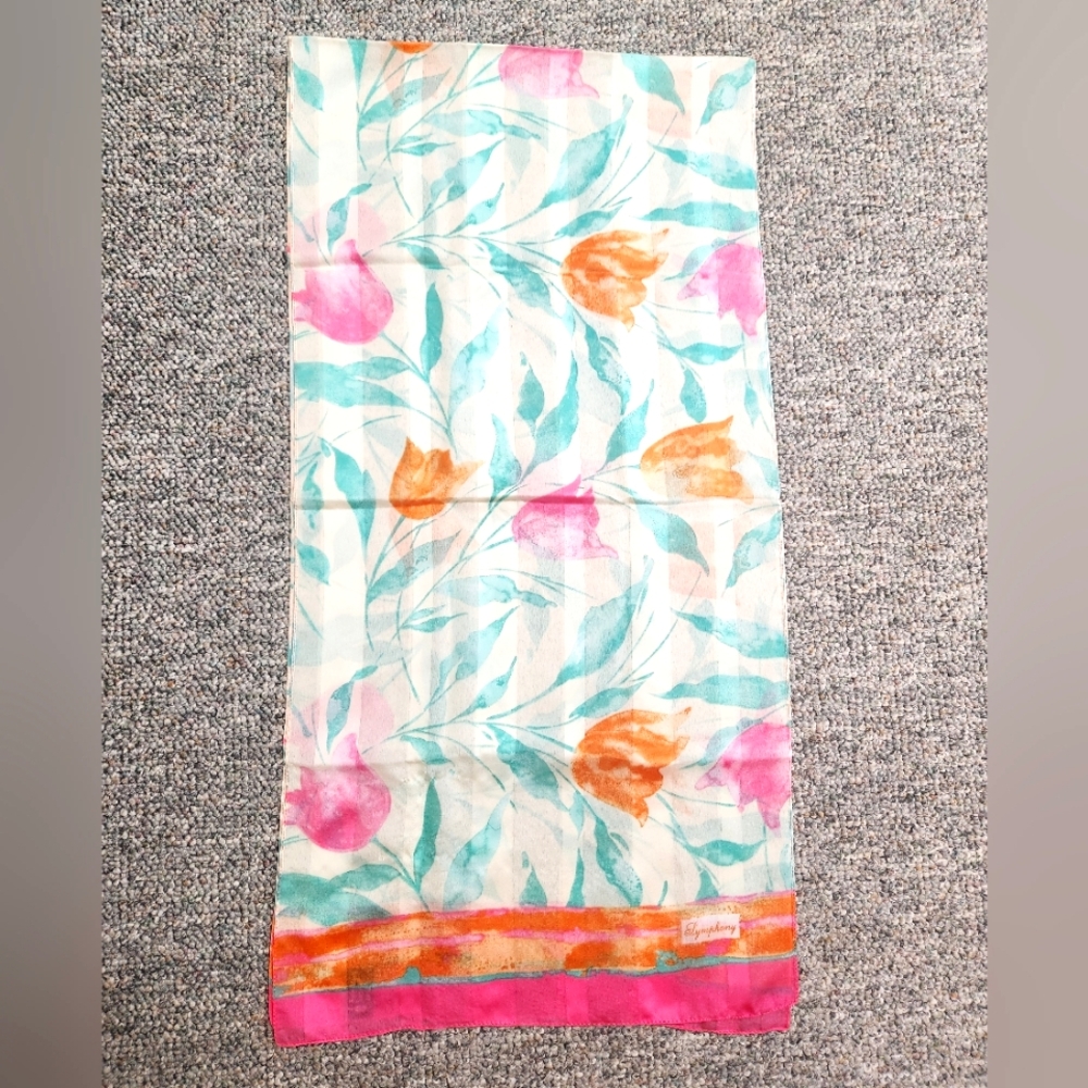 Symphony Scarfs Polyester Tulip Pattern Scarf